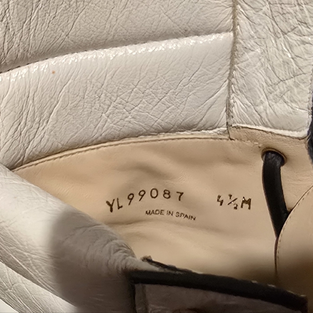 White Combat Boots with Leather Upper - Picture 3 of 15